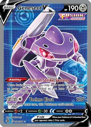 Genesect V (Full Art) 254/264 - Fusion Strike Holofoil