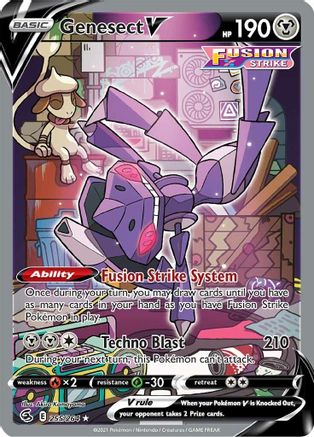 Genesect V (Alternate Full Art) 255/264 - Fusion Strike Holofoil