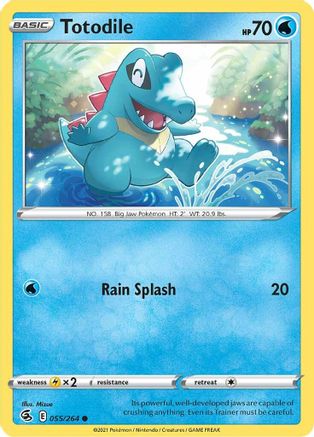 Totodile 55/264 - SWSH08 Fusion Strike Reverse Holofoil