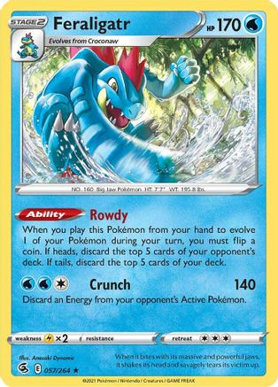Feraligatr 57/264 - Fusion Strike Reverse Holofoil
