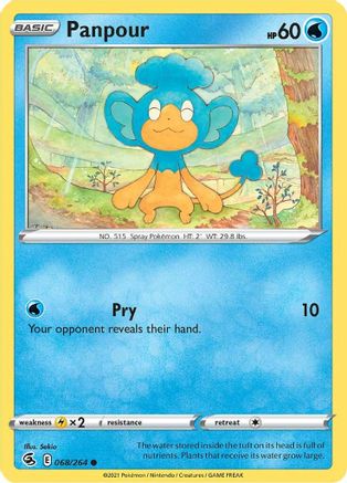 Panpour 68/264 - SWSH08 Fusion Strike Reverse Holofoil