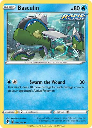 Basculin 70/264 - SWSH08 Fusion Strike Reverse Holofoil