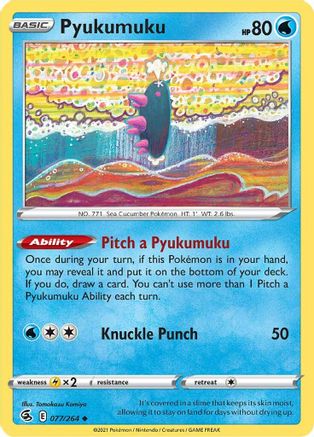 Pyukumuku 77/264 - Fusion Strike Reverse Holofoil