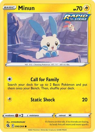 Minun 90/264 - SWSH08 Fusion Strike