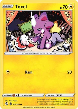Toxel (105) 105/264 - SWSH08 Fusion Strike Reverse Holofoil