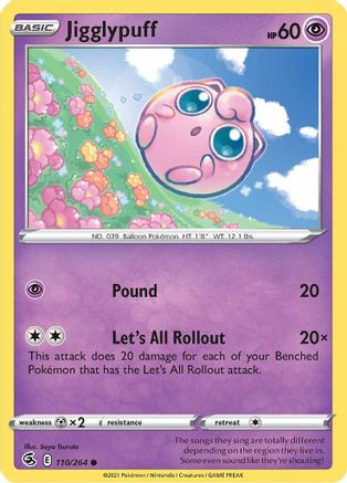 Jigglypuff 110/264 - Fusion Strike Reverse Holofoil