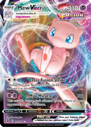 Mew VMAX 114/264 - Fusion Strike Holofoil