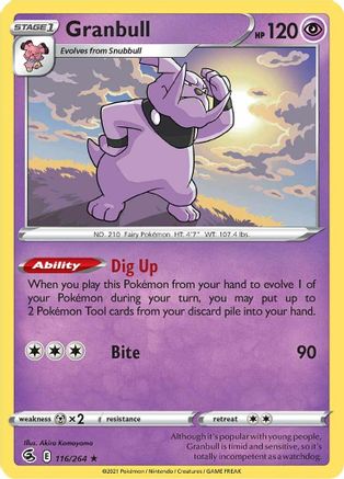 Granbull 116/264 - Fusion Strike Reverse Holofoil