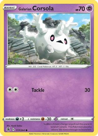 Galarian Corsola 117/264 - SWSH08 Fusion Strike Reverse Holofoil