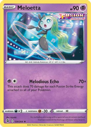 Meloetta 124/264 - SWSH08 Fusion Strike Reverse Holofoil