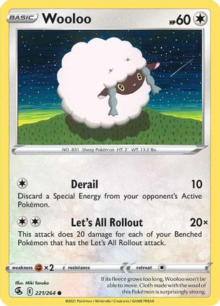 Wooloo (221) 221/264 - SWSH08 Fusion Strike Reverse Holofoil