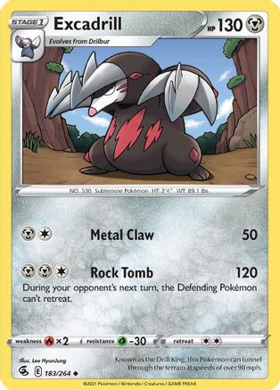 Excadrill 183/264 - Fusion Strike Reverse Holofoil