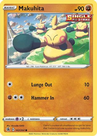 Makuhita 142/264 - SWSH08 Fusion Strike Reverse Holofoil