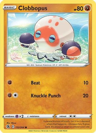 Clobbopus 152/264 - SWSH08 Fusion Strike Reverse Holofoil
