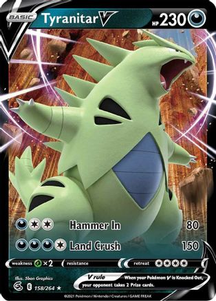 Tyranitar V 158/264 - SWSH08 Fusion Strike Holofoil