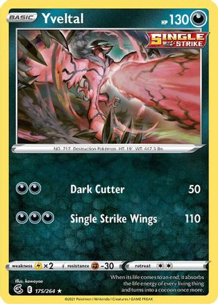 Yveltal 175/264 - SWSH08 Fusion Strike Reverse Holofoil