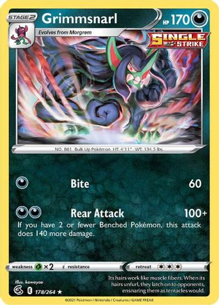 Grimmsnarl 178/264 - Fusion Strike Holofoil