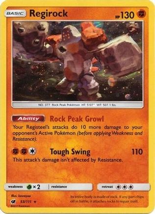 Regirock - 53/111 (Cosmos Holo) 53 - SM Promos Holofoil