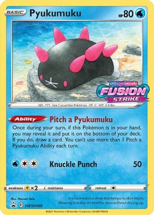 Pyukumuku - SWSH169 (Prerelease) SWSH169/307 - SWSH Sword & Shield Promo Cards Holofoil