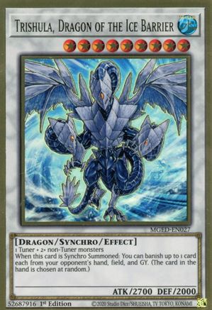 Trishula, Dragon of the Ice Barrier (MGED-EN027) - Maximum Gold: El Dorado 1st Edition