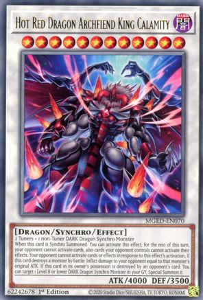 Hot Red Dragon Archfiend King Calamity (MGED-EN070) - Maximum Gold: El Dorado 1st Edition