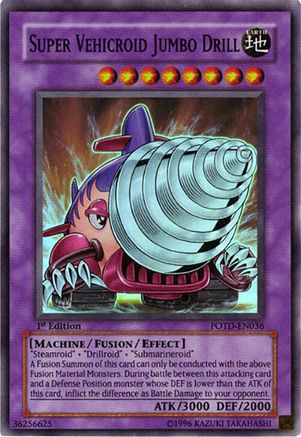 Super Vehicroid Jumbo Drill (POTD-EN036) - Power of the Duelist 1st Edition