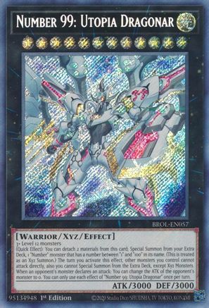 Number 99: Utopia Dragonar - BROL-EN057 - Brothers of Legend 1st Edition