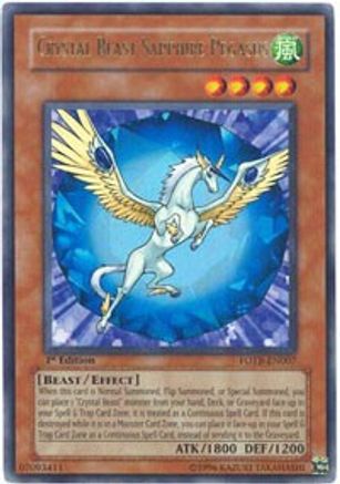 Crystal Beast Sapphire Pegasus (FOTB-EN007) - Force of the Breaker 1st Edition