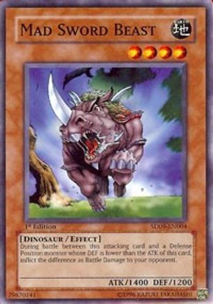 Mad Sword Beast (SD09-EN004) - Structure Deck: Dinosaur's Rage 1st Edition