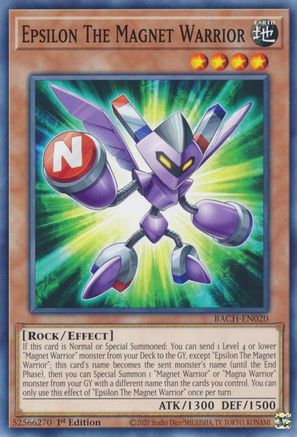 Epsilon The Magnet Warrior - BACH-EN020 - Battle of Chaos 1st Edition