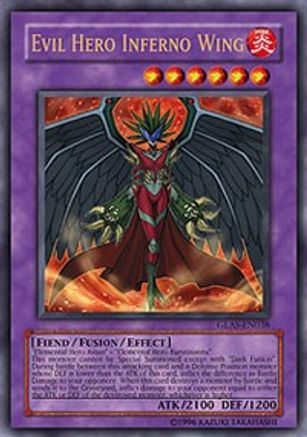 Evil Hero Inferno Wing (GLAS-EN038) - Gladiator's Assault 1st Edition