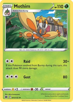 Mothim 11/172 - Brilliant Stars Reverse Holofoil