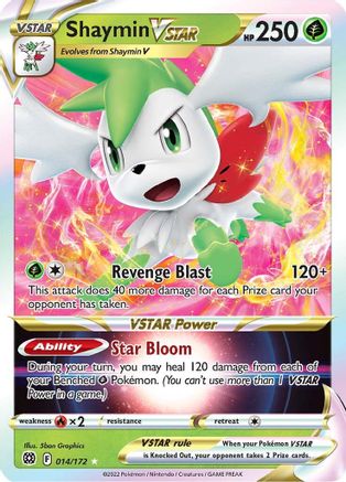 Shaymin VSTAR 14/172 - Brilliant Stars Holofoil