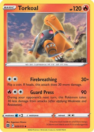 Torkoal 23/172 - SWSH09 Brilliant Stars Reverse Holofoil