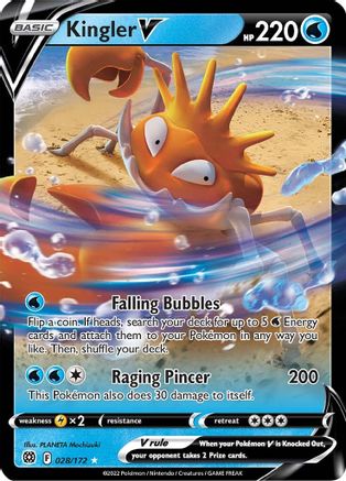 Kingler V 28/172 - Brilliant Stars Holofoil