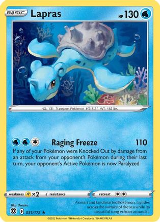 Lapras 31/172 - Brilliant Stars Reverse Holofoil