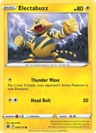 Electabuzz 46/172 - SWSH09 Brilliant Stars Reverse Holofoil