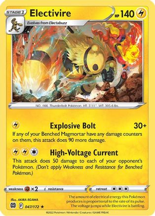 Electivire 47/172 - Brilliant Stars Reverse Holofoil