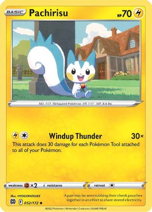 Pachirisu 52/172 - SWSH09 Brilliant Stars Reverse Holofoil