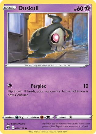 Duskull 60/172 - SWSH09 Brilliant Stars Reverse Holofoil