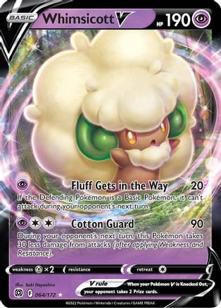 Whimsicott V 64/172 - SWSH09 Brilliant Stars Holofoil