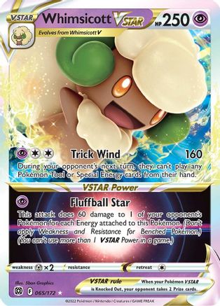 Whimsicott VSTAR 65/172 - SWSH09 Brilliant Stars Holofoil