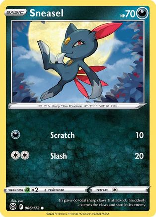 Sneasel 86/172 - SWSH09 Brilliant Stars Reverse Holofoil