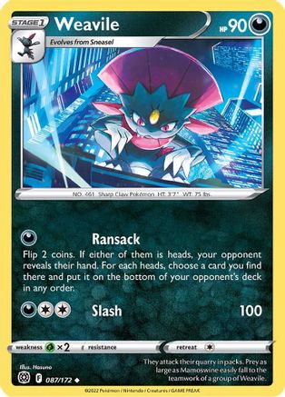 Weavile 87/172 - SWSH09 Brilliant Stars