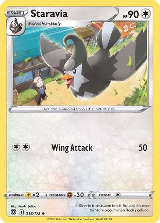 Staravia 118/172 - Brilliant Stars Reverse Holofoil