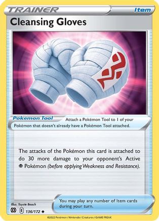 Cleansing Gloves 136/172 - SWSH09 Brilliant Stars Reverse Holofoil