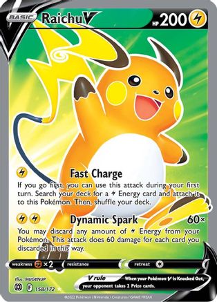 Raichu V 158/172 - Brilliant Stars Holofoil