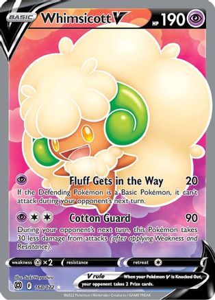 Whimsicott V (Full Art) 160/172 - SWSH09 Brilliant Stars Holofoil