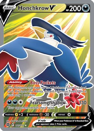 Honchkrow V (Full Art) 161/172 - Brilliant Stars Holofoil