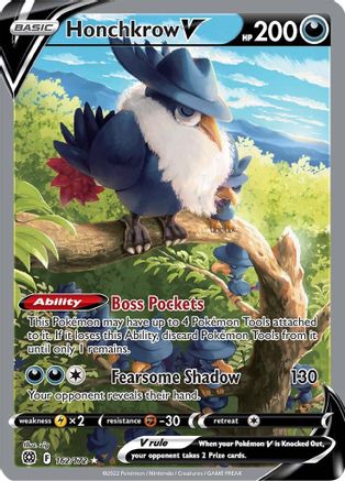 Honchkrow V (Alternate Full Art) 162/172 - Brilliant Stars Holofoil